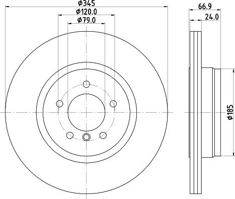 HELLA PAGID 8DD 355 110-042 - Гальмівний диск autozip.com.ua