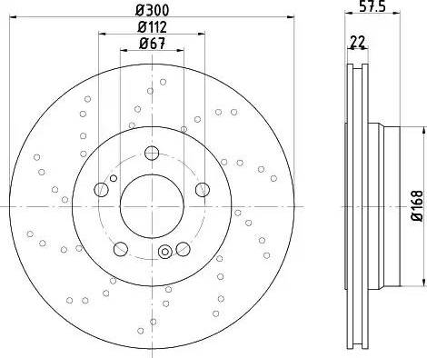 HELLA PAGID 8DD355110151 - Гальмівний диск autozip.com.ua