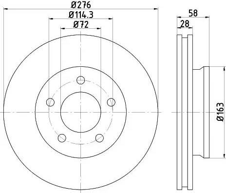 HELLA PAGID 8DD 355 110-841 - Гальмівний диск autozip.com.ua