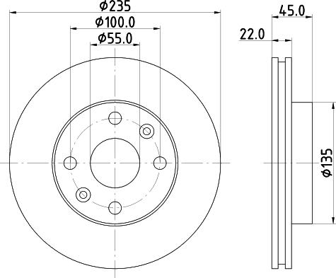 HELLA PAGID 8DD 355 111-441 - Гальмівний диск autozip.com.ua