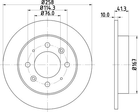 HELLA PAGID 8DD 355 111-451 - Гальмівний диск autozip.com.ua