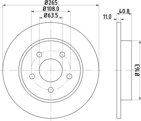 HELLA PAGID 8DD 355 111-381 - Гальмівний диск autozip.com.ua