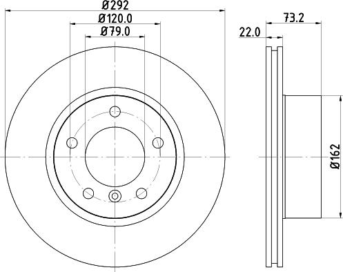 HELLA PAGID 8DD 355 111-241 - Гальмівний диск autozip.com.ua