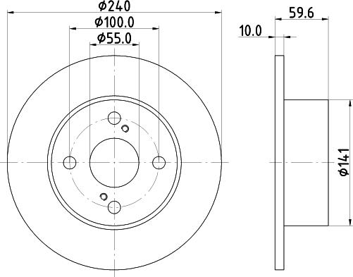 HELLA PAGID 8DD 355 111-711 - Гальмівний диск autozip.com.ua