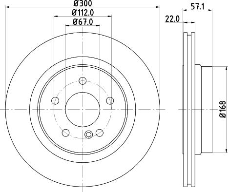 HELLA PAGID 8DD 355 118-941 - Гальмівний диск autozip.com.ua