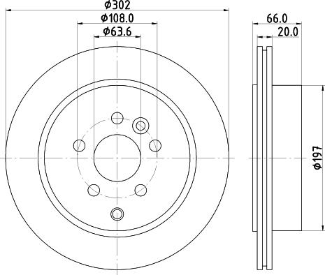 HELLA PAGID 8DD 355 124-261 - Гальмівний диск autozip.com.ua