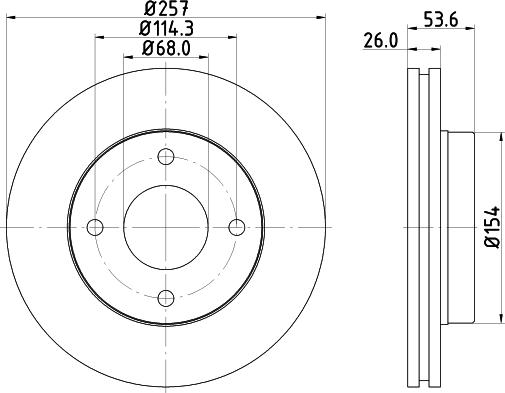 HELLA PAGID 8DD 355 118-571 - Гальмівний диск autozip.com.ua