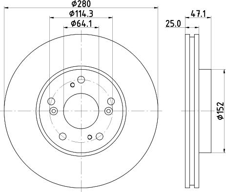 HELLA PAGID 8DD 355 118-191 - Гальмівний диск autozip.com.ua