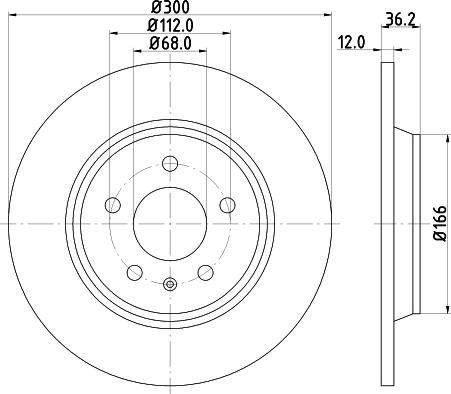 HELLA PAGID 8DD 355 113-931 - Гальмівний диск autozip.com.ua