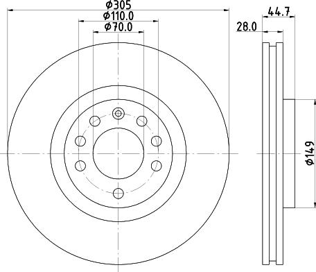 HELLA PAGID 8DD 355 113-541 - Гальмівний диск autozip.com.ua