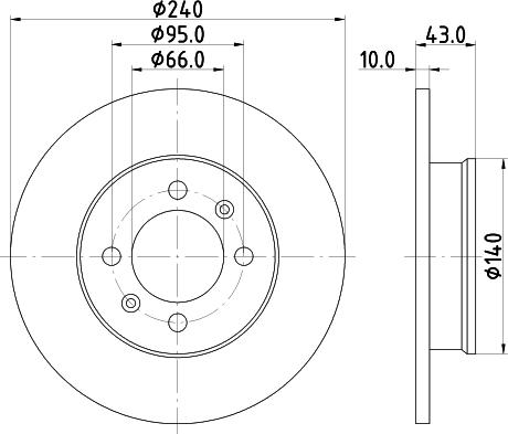 HELLA PAGID 8DD 355 113-361 - Гальмівний диск autozip.com.ua