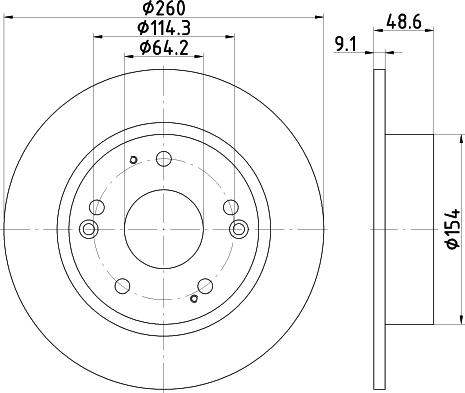 HELLA PAGID 8DD 355 117-091 - Гальмівний диск autozip.com.ua