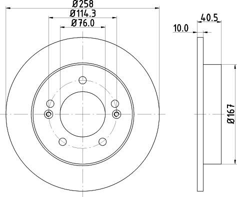 HELLA PAGID 8DD 355 117-011 - Гальмівний диск autozip.com.ua