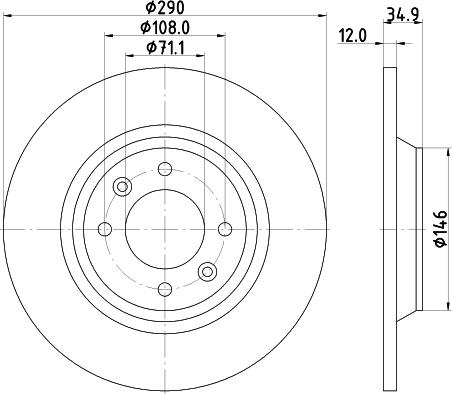 HELLA PAGID 8DD 355 117-291 - Гальмівний диск autozip.com.ua