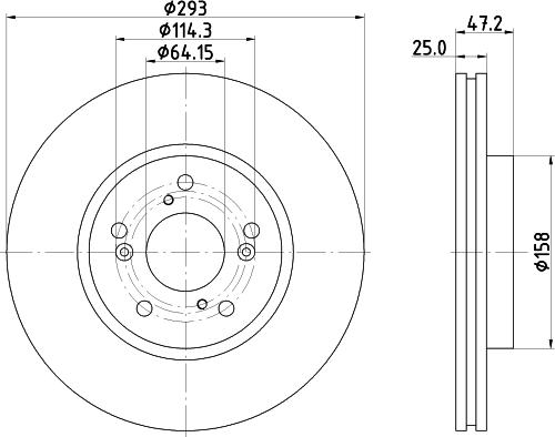 HELLA PAGID 8DD 355 134-231 - Гальмівний диск autozip.com.ua