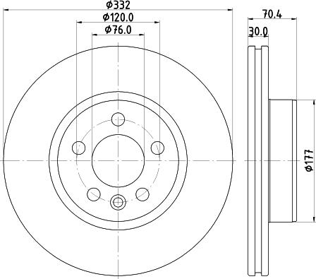 HELLA PAGID 8DD 355 135-011 - Гальмівний диск autozip.com.ua