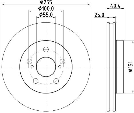 HELLA PAGID 8DD 355 131-911 - Гальмівний диск autozip.com.ua