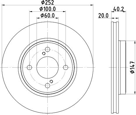 HELLA PAGID 8DD 355 132-051 - Гальмівний диск autozip.com.ua