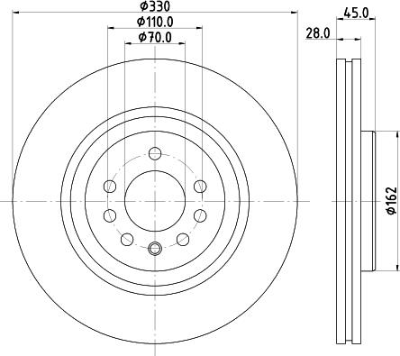 HELLA PAGID 8DD 355 132-761 - Гальмівний диск autozip.com.ua