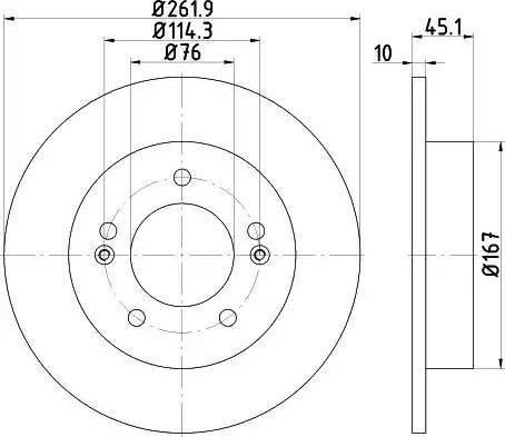 HELLA PAGID 8DD 355 118-301 - Гальмівний диск autozip.com.ua