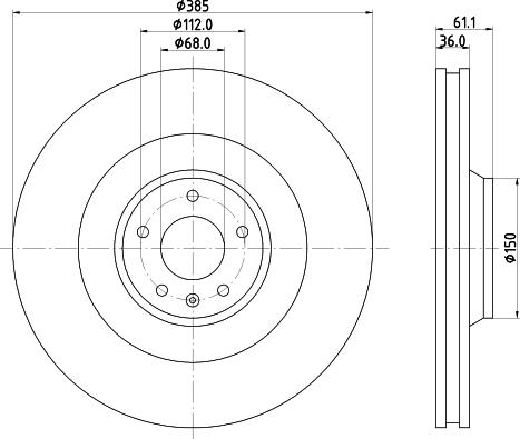 HELLA PAGID 8DD 355 129-601 - Гальмівний диск autozip.com.ua