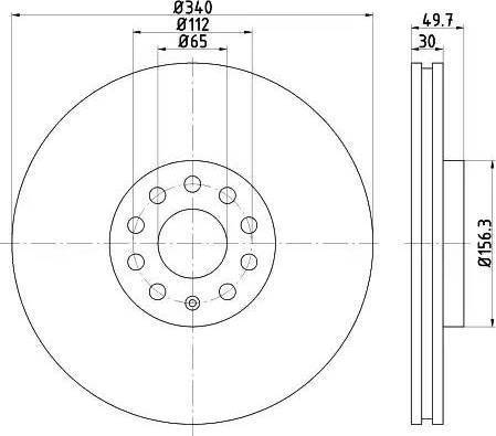 HELLA PAGID 8DD 355 121-921 - Гальмівний диск autozip.com.ua