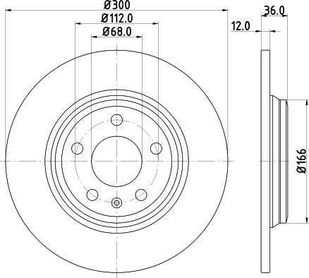 HELLA PAGID 8DD 355 125-191 - Гальмівний диск autozip.com.ua