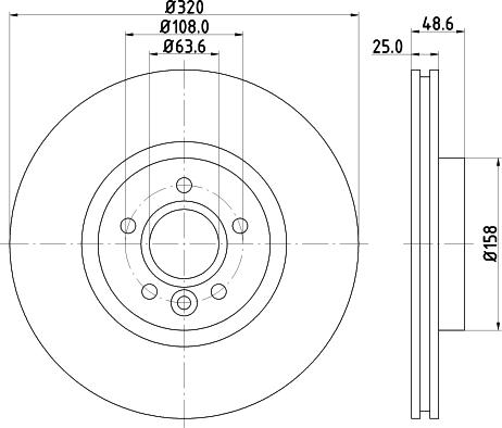 HELLA PAGID 8DD 355 125-151 - Гальмівний диск autozip.com.ua