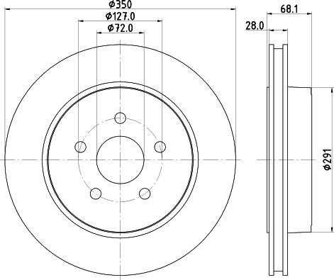 HELLA PAGID 8DD 355 120-911 - Гальмівний диск autozip.com.ua