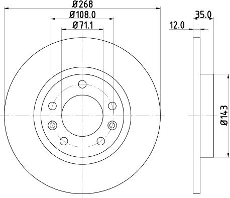 HELLA PAGID 8DD 355 120-491 - Гальмівний диск autozip.com.ua