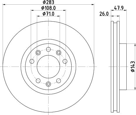 HELLA PAGID 8DD 355 120-481 - Гальмівний диск autozip.com.ua