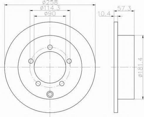 HELLA PAGID 8DD 355 120-041 - Гальмівний диск autozip.com.ua