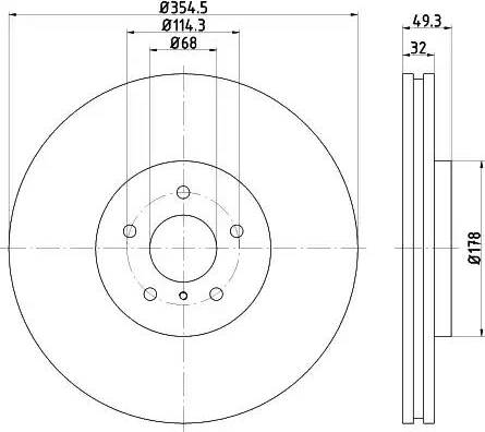 HELLA PAGID 8DD 355 120-391 - Гальмівний диск autozip.com.ua