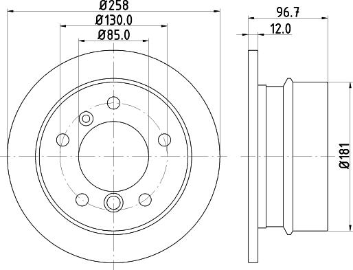 HELLA PAGID 8DD 355 128-401 - Гальмівний диск autozip.com.ua