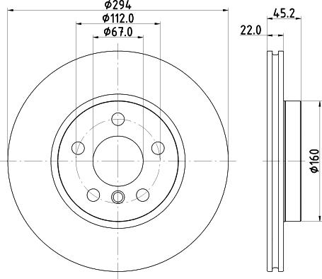 HELLA PAGID 8DD 355 122-651 - Гальмівний диск autozip.com.ua