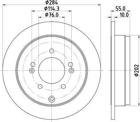 HELLA PAGID 8DD 355 122-291 - Гальмівний диск autozip.com.ua