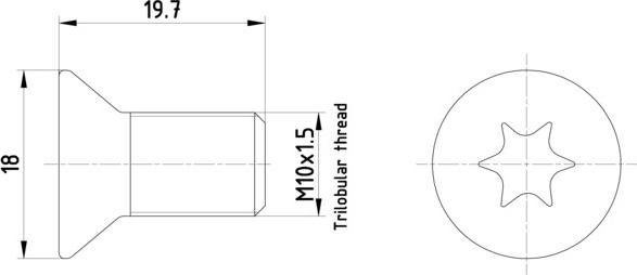 HELLA PAGID 8DZ 355 209-111 - Болт, диск гальмівного механізму autozip.com.ua