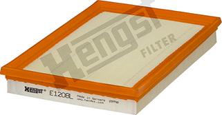 Hengst Filter E1208L - Повітряний фільтр autozip.com.ua