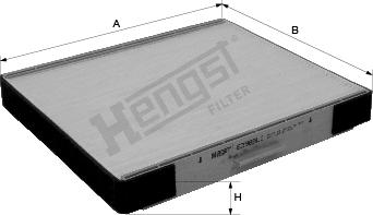 Hengst Filter E3985LI - Фільтр, повітря у внутрішній простір autozip.com.ua