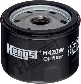Hengst Filter H420W - Масляний фільтр autozip.com.ua