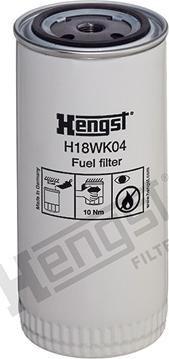 Hengst Filter H18WK04 - Паливний фільтр autozip.com.ua