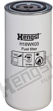 Hengst Filter H18WK03 - Паливний фільтр autozip.com.ua