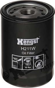 Hengst Filter H211W - Масляний фільтр autozip.com.ua