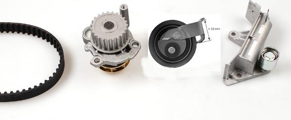 Hepu PK05474 - Водяний насос + комплект зубчатого ременя autozip.com.ua