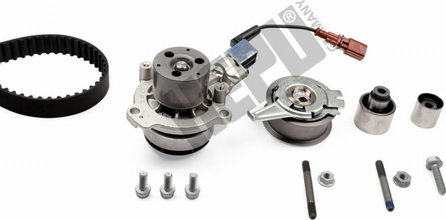 Hepu PK06690 - Водяний насос + комплект зубчатого ременя autozip.com.ua