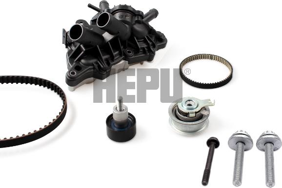 Hepu PK06870 - Водяний насос + комплект зубчатого ременя autozip.com.ua