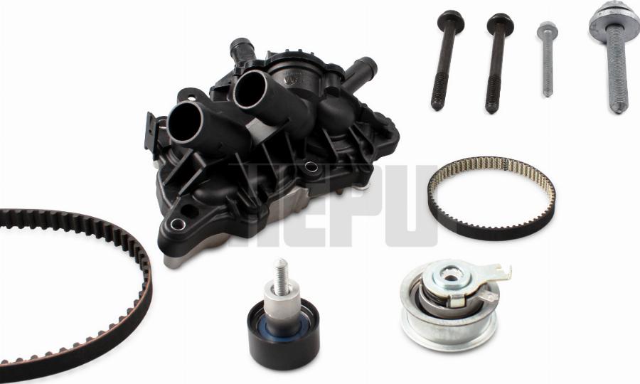 Hepu PK06750 - Водяний насос + комплект зубчатого ременя autozip.com.ua