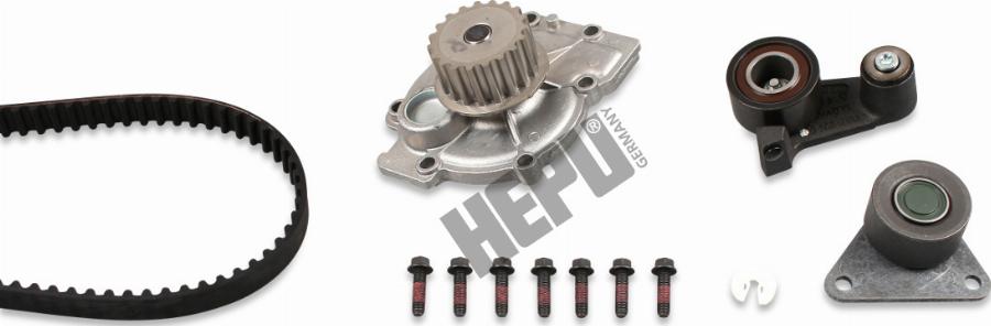 Hepu PK00565 - Водяний насос + комплект зубчатого ременя autozip.com.ua