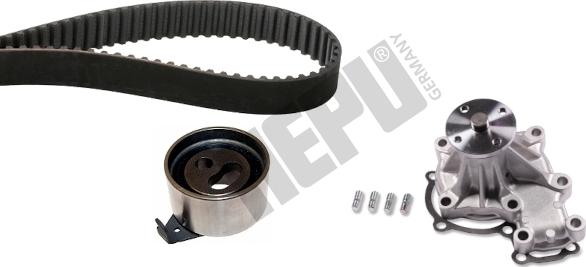Hepu PK71310 - Водяний насос + комплект зубчатого ременя autozip.com.ua