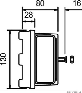 Herth+Buss Elparts 83840623 - Задній ліхтар autozip.com.ua